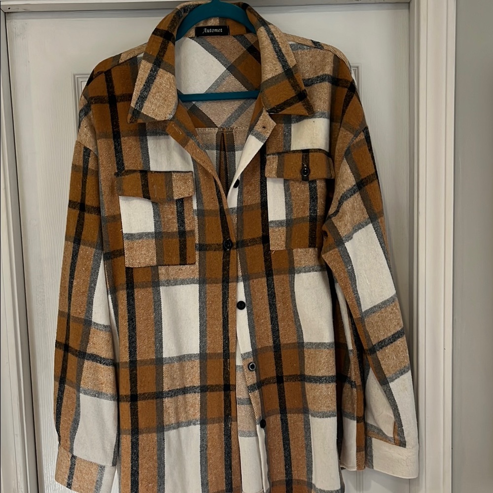 Plaid Button-Up Shirt